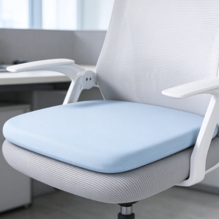 Slim, Sleek, Solid-Color Elastic Office Chair Cushion – Low-Profile Slow-Rebound Seat Pad