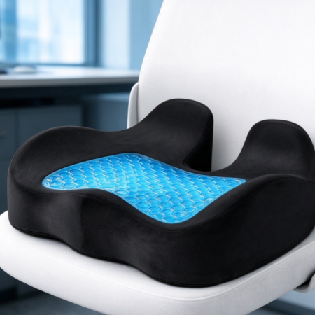 Honeycomb Gel-Infused Memory Foam Seat Cushion – Cooling, Pressure-Relieving Chair Pad for Summer
