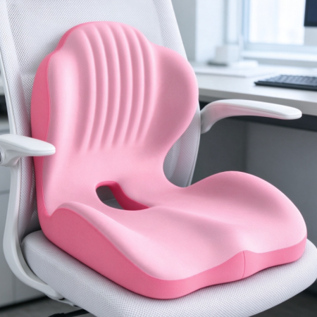 Ergonomic All-in-One Posture-Correcting Lumbar Support Cushion – Simultaneous Support for Lower Back and Hips